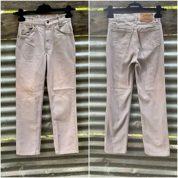 Authentic VTG 80s Gray Levis Orange Tab High Waist Jeans Size 14 Juniors/Youth - Picture 2 of 12